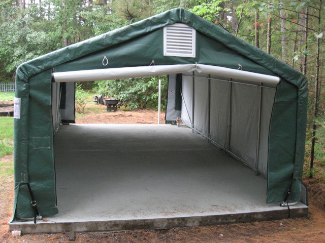 Temporary Extended Garage Shelter, Temporary Car Shelter, 12’ x 40’ x 8’